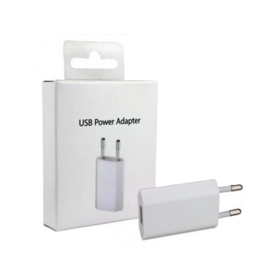 USB Power Adaptor for iPhone and Android 5W White